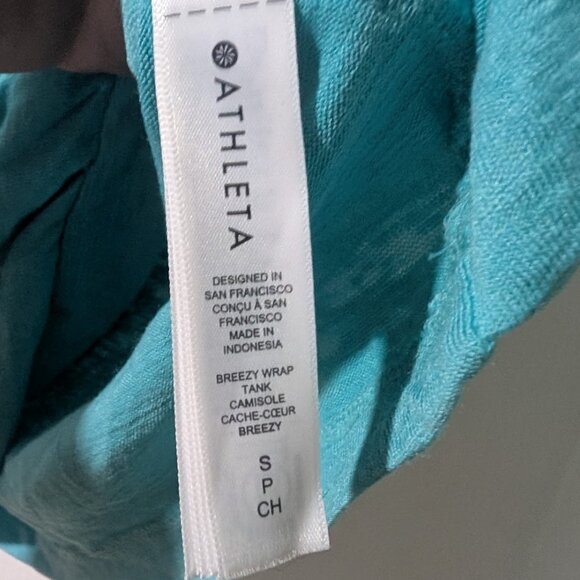 NEW! Athleta | Breezy Wrap Tank In Gulf Green - Picture 5 of 7